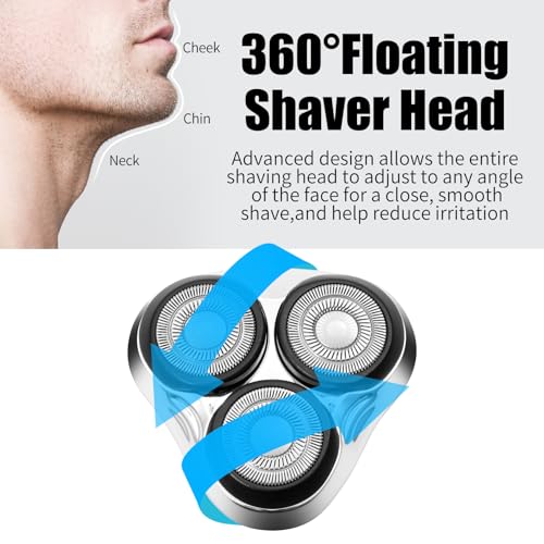 COSYONALL Universal Rotary Replacement Shaver Head,Compatible with Remington Shaver Series,for R3,R4,R5,R6,R7,R8,SP-3141 and SP-5161 Foils/Blades (Silver(1 Count)) - Image 3
