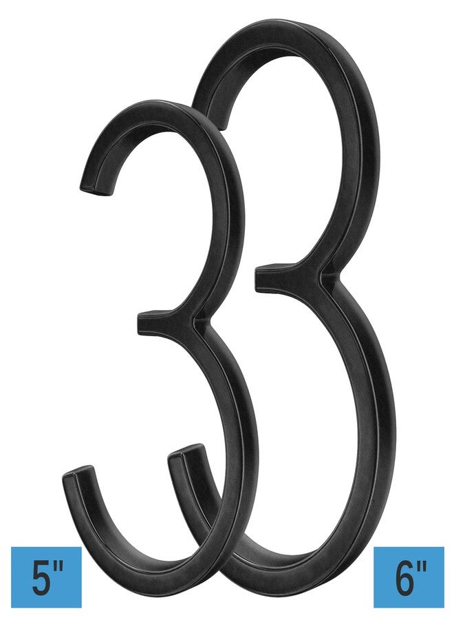 OLADOT 6" Stainless Steel Floating House Number 3, Metal Modern House Numbers, Mailbox Decor Number with Nail Kit, Coated Black, 911 Visibility Signage (Large 3) - Image 2