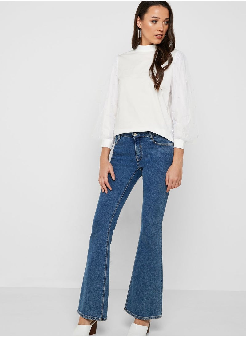Jovonna London - Sheer Sleeve Top - Image 1