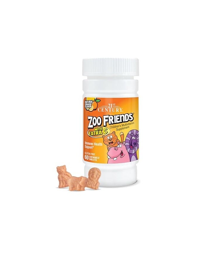 Zoo Friends, MultiVitamins & MultiMinerals with Extra C, Support Immunity 60 Tabs