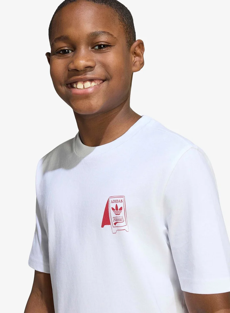 Adidas Originals WHITE Youth Loose Foodstand T-Shirt  | Best Price UAE