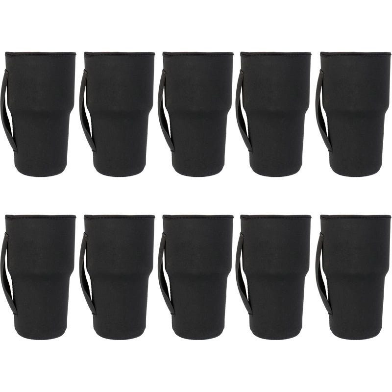 HaiMay HaiMay 10 Pieces Reusable Iced Coffee Cup Sleeve Neoprene Insulated Sleeves Cups Cover Holder Tumbler Cup Drinks Sleeve Holder Idea for 30oz32oz Cold Hot Beverages Pure Colors Style