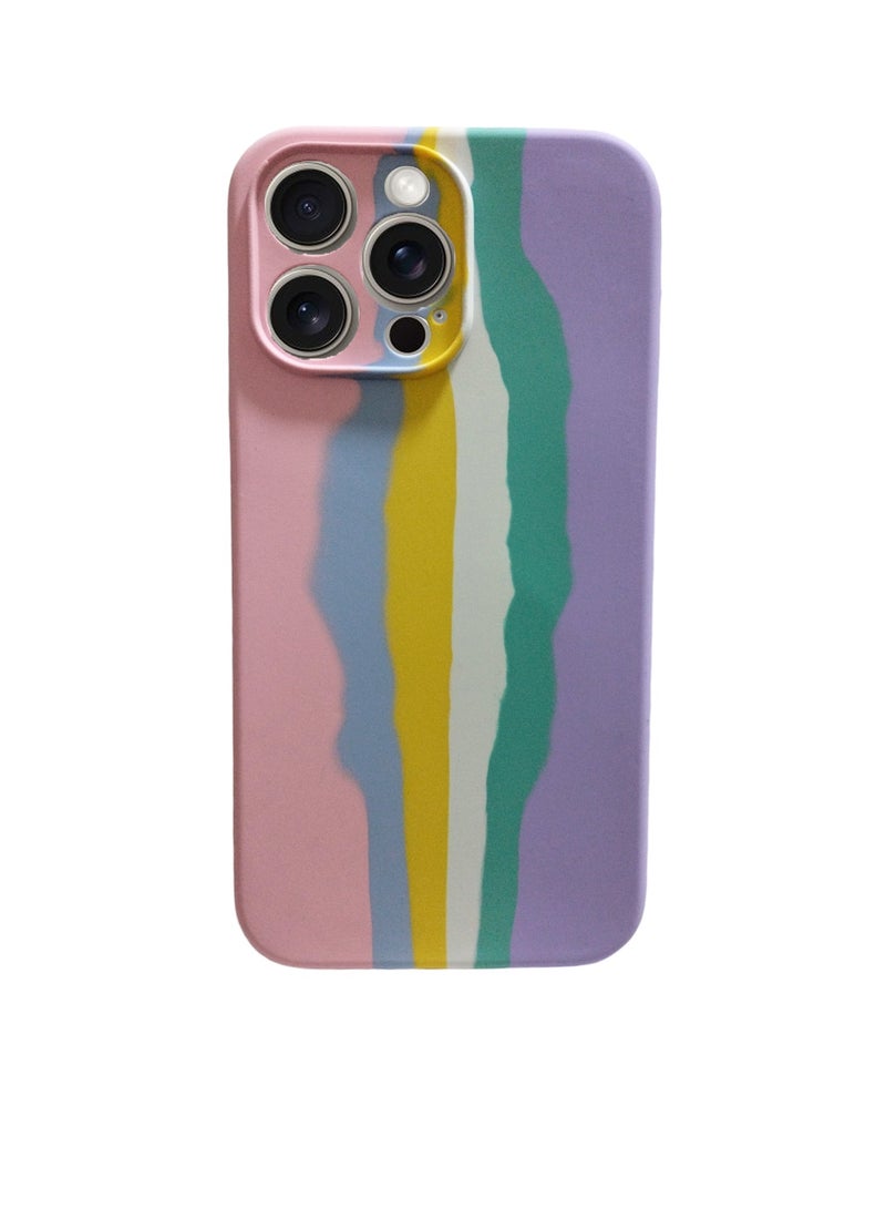 Color Liquid Case for iPhone 14 Pro Max Case Cover Smooth Silicone Full Protection with Elegant Look (Pink)