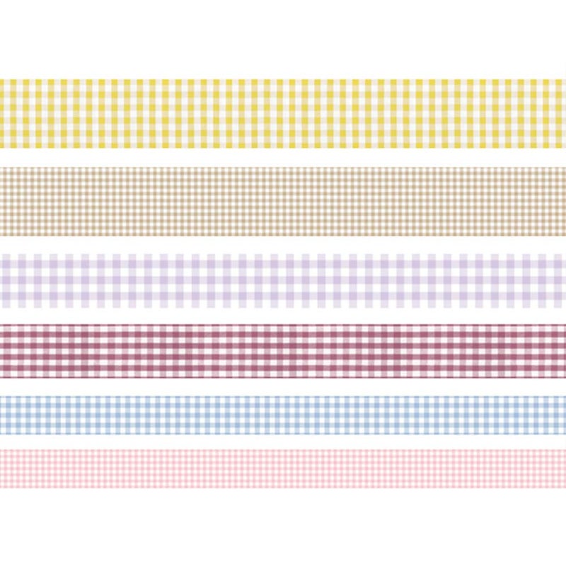 YUBBAEX 6 Rolls Plaid Washi Tape Set Basic Grid Masking Decorative Tapes for Arts, DIY Crafts, Journals, Planners, Scrapbooking, Wrapping (Basic Plaid) - Image 4