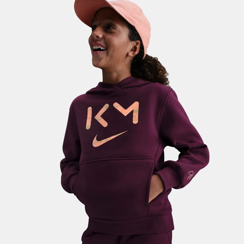 Nike Red Kids' Kylian Mbappé Club Fleece Dri-FIT Hoodie  | Best Price UAE