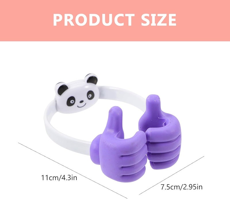 Cartoon Thumbs up Cellphone Holder and Tablet Stand, Portable Multi-Function Lazy Phone Holder for Desk, Small Size with Flexible Support, 2pcs Set with Random Color Design - Image 2