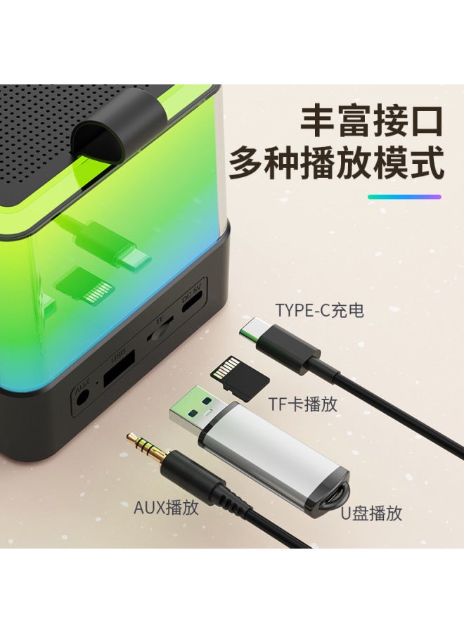 نيوترل مكبر صوت بلوتوث لاسلكي للمنزل مع ميكروفون، مجموعة كاريوكي خارجية، كاريوكي عائلي، نظام صوت كي تي في متكامل - Image 4