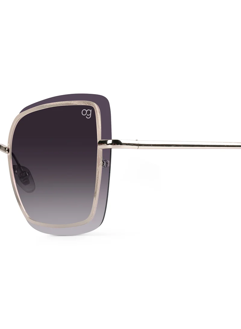 Woggles Latest & Stylish UV Protected Black Square Sunglasses for Women