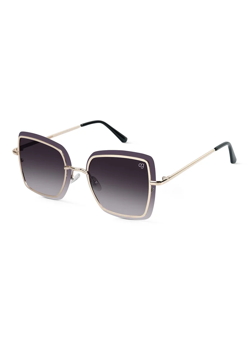Woggles Latest & Stylish UV Protected Black Square Sunglasses for Women