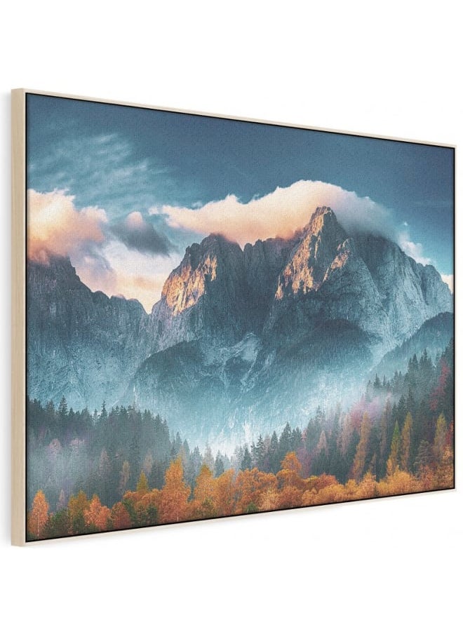 Home Gallery Spring Mountain Landscape With Snow And Forest Canvas Wall Art 120x80  - Image 5