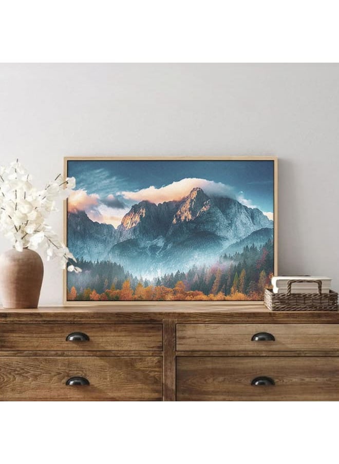 Home Gallery Spring Mountain Landscape With Snow And Forest Canvas Wall Art 120x80  - Image 4