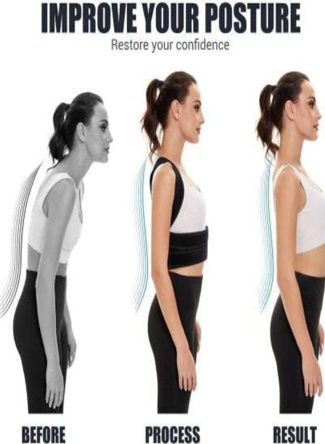 MILLOR Posture Corrector For Men And Women Back Support Belt Back Pain Back Straight & Shoulder, Universal Free Size, Black - Image 5