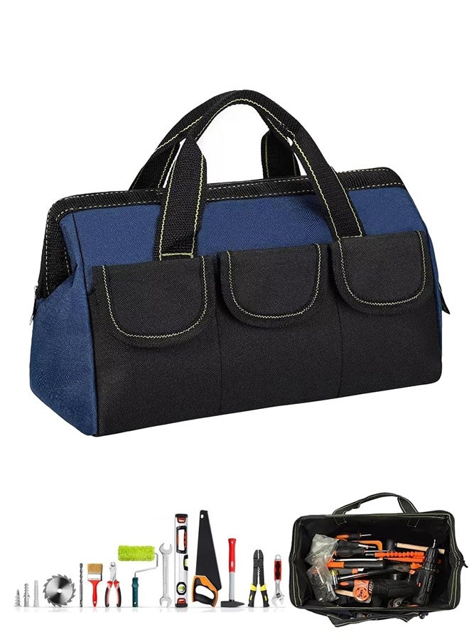 YIM-VIBEHAUS Tool Bag, 16 Inch Waterproof Hand Tools Organizer Bag, Oxford Cloth Tool Bag with Multiple Pockets, Great for Construction Electricians Carpentry and DIY Enthusiasts - Image 1