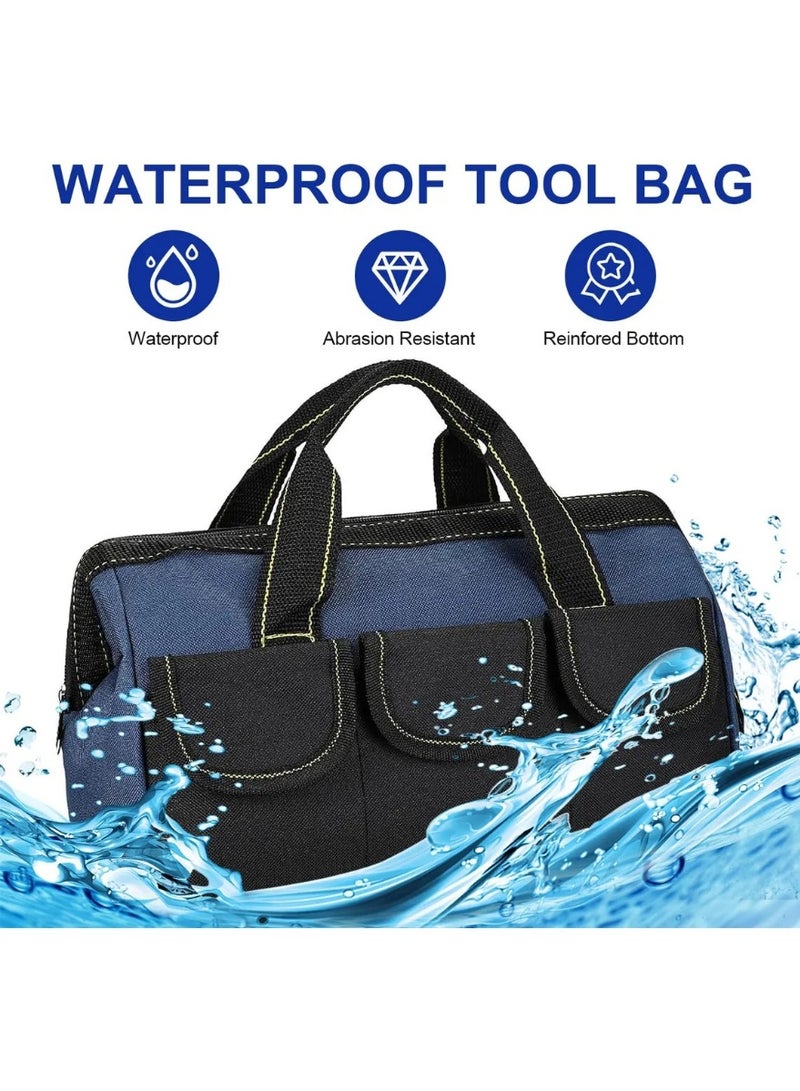 YIM-VIBEHAUS Tool Bag, 16 Inch Waterproof Hand Tools Organizer Bag, Oxford Cloth Tool Bag with Multiple Pockets, Great for Construction Electricians Carpentry and DIY Enthusiasts - Image 3