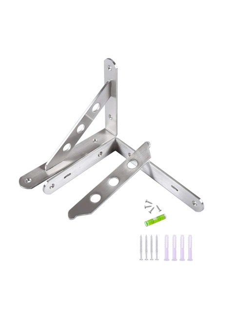 VIXEL 16 Inch Stainless Steel Detachable Triangle Bracket Heavy Duty Wall Brackets for Shelves Rectangle Bracket 90 Degrees