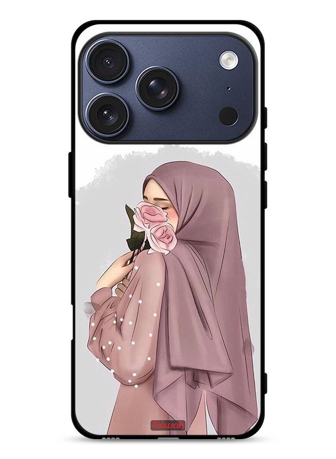 Tolwak Apple iPhone 17 Pro Protective Case Cover Holding Roses Girl Art - Image 1