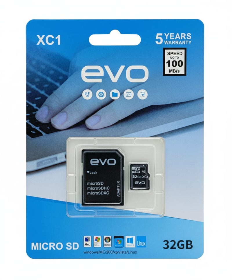 EVO Micro SD Memory Card XC1 Speed Up To 100 MB/s - 32 GB