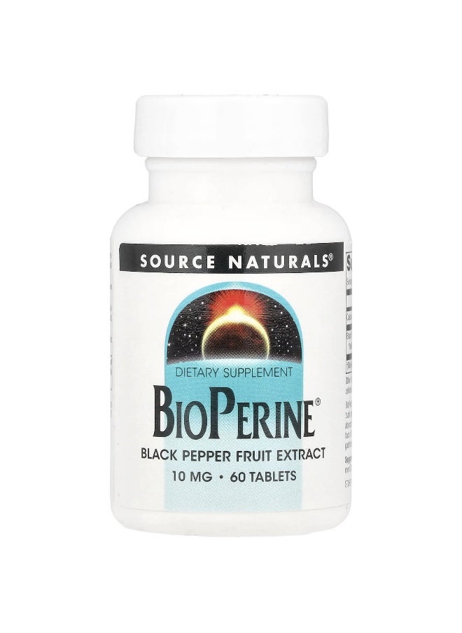 Source Naturals - Source Naturals, BioPerine®, 10 mg, 60 Tablets - Image 1