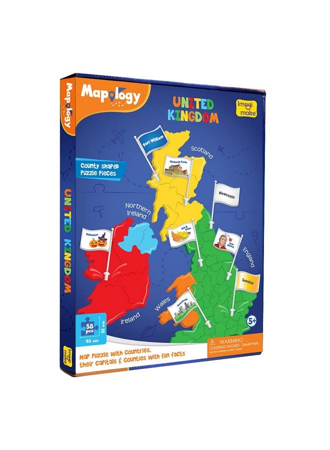 إيماجيميك قطع ألغاز على شكل مقاطعة من Imagimake Mapology المملكة المتحدة - لعبة تعليمية للأولاد والبنات فوق سن 5 سنوات - Image 2