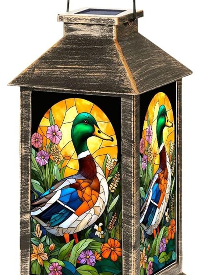 لون 5 فانوس شمسي 13 5 بوصة أشكال هندسية إضاءة معلقة مقاومة للماء للخارج للحديقة الفناء التخييم - Image 1