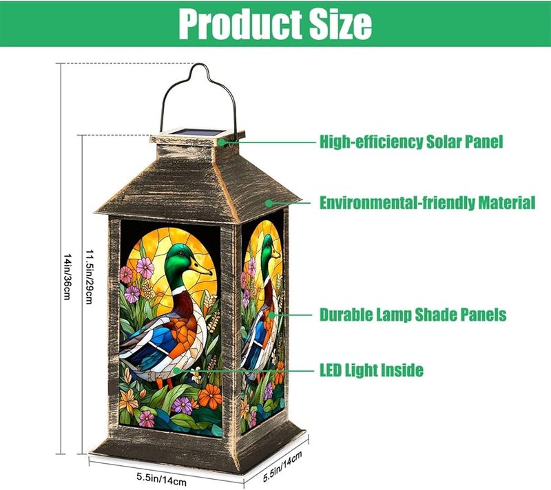 لون 5 فانوس شمسي 13 5 بوصة أشكال هندسية إضاءة معلقة مقاومة للماء للخارج للحديقة الفناء التخييم - Image 3