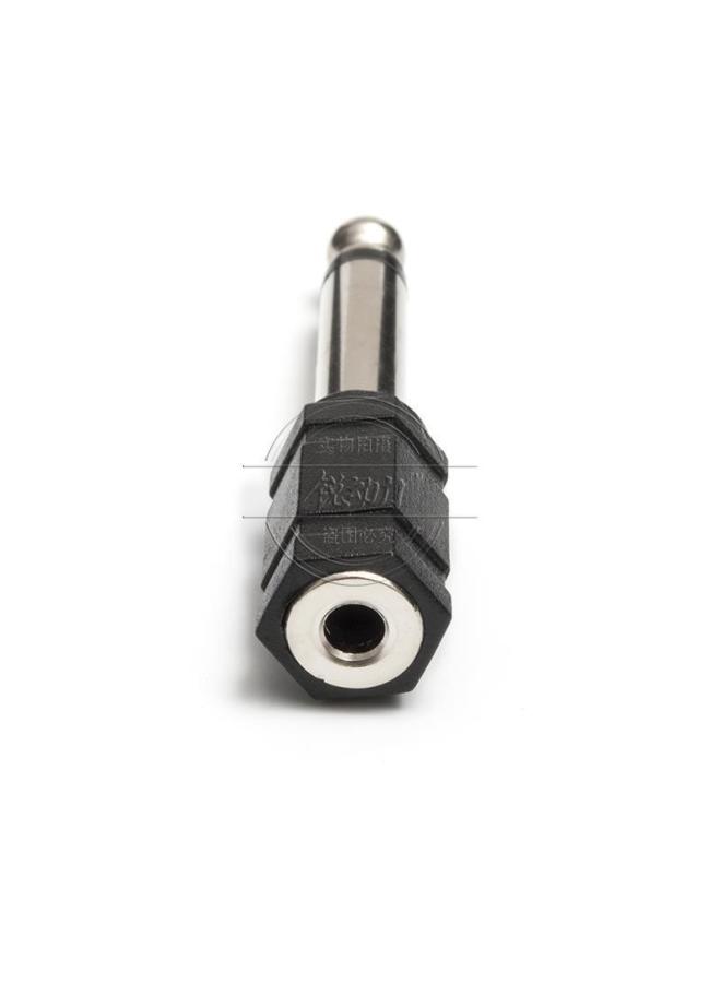 3.5mm To 6.35 Audio Mono Male 6.5mm To 3.5 Female Electric Piano Microphone Headset Adapter-Color:6.5 Male To 3.5 Female Dual Channel Black  - Image 4