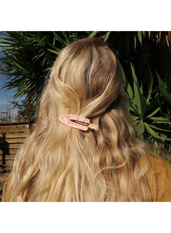 MagicSky 10Pcs No Bend Hair Clips For Styling Acrylic Resin Flat Clip No Crease Curl Small Pin Bang Seamless Hair Barrette Tool For Makeuphairstyle Accessories For Women Girls Pink Opal - Image 3