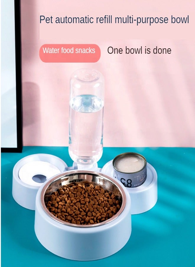 Meetion وحدة تغذية الحيوانات الأليفة الفاخرة 3 في 1 باللون الأزرق - Image 2