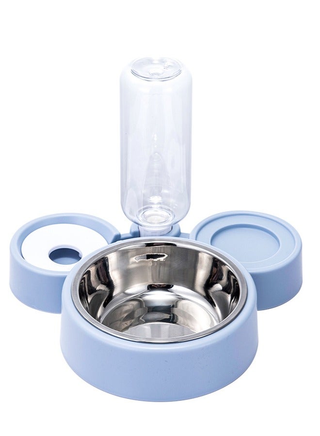 Meetion وحدة تغذية الحيوانات الأليفة الفاخرة 3 في 1 باللون الأزرق - Image 1