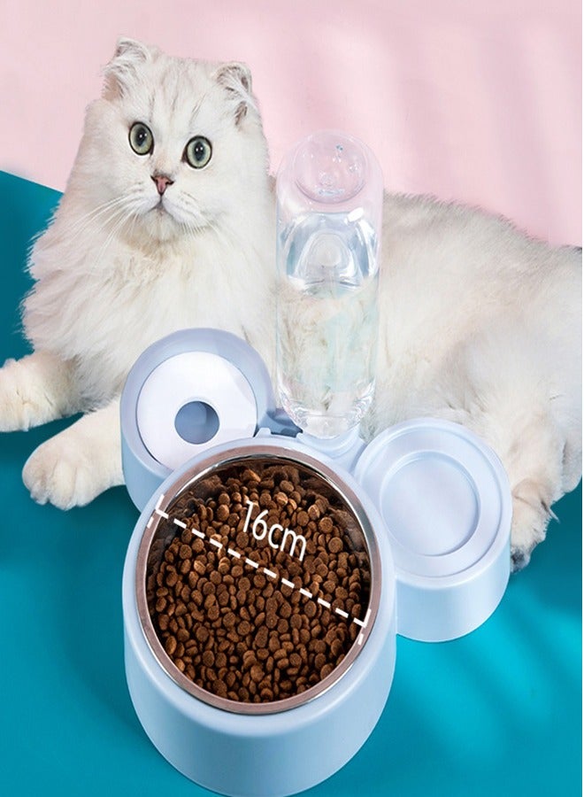 Meetion وحدة تغذية الحيوانات الأليفة الفاخرة 3 في 1 باللون الأزرق - Image 3