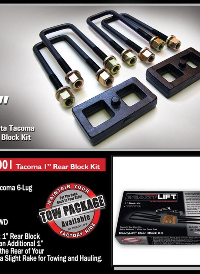 Readylift 66-5001 1" Rear Block leveling Kit Toyota Tundra/Tacoma, silver - Image 2