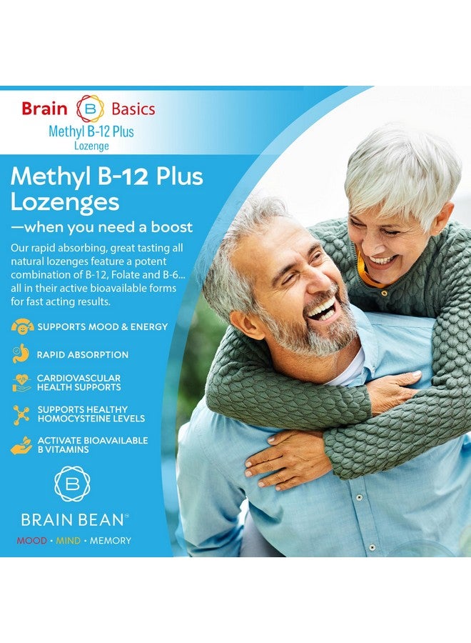 Brain-Bean Extra Strength Methyl B-12 & Methyl Folate - 60 Chewable Tablets, Orange Citrus Flavor - High Potency Bioactive B-12 Vitamin & B9 Folate Supplement for Energy, Brain, Heart & Nerve Support - Image 3