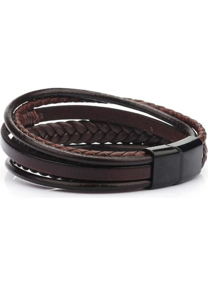 Men's Leather Bracelet Brown Magnetic Buckle Braided Trend Fashion - pzsku/Z2DFC91A1F59DDF54FB23Z/45/_/1730910081/0f71c226-ea19-4ab9-b89c-89784c0f45c1