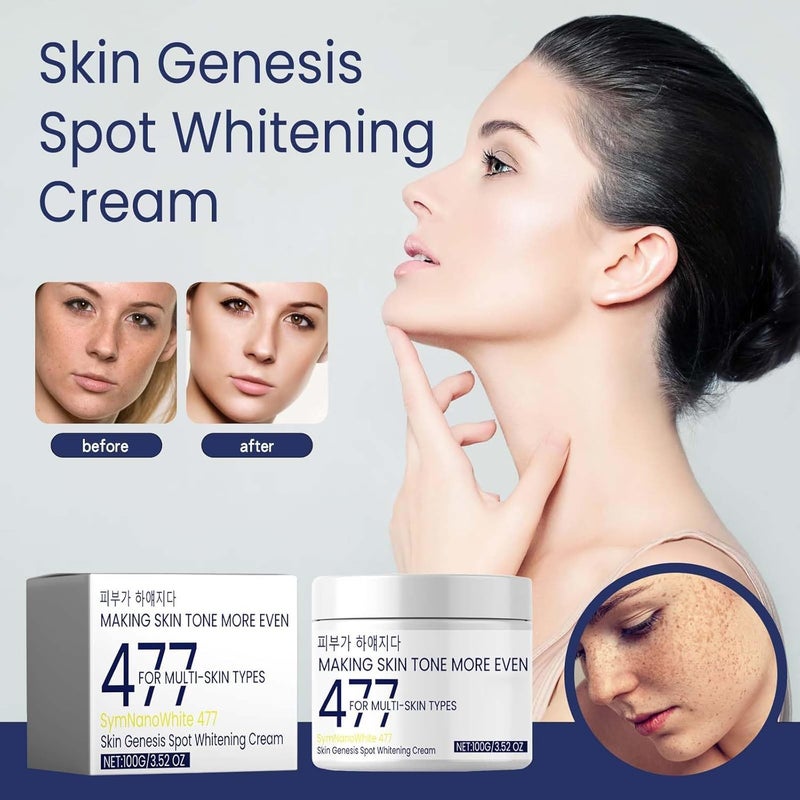 477 Symnanowhite Body Cream with Kojic Acid Hyaluronic Acid Daily Moisturizer for Face Body Suitable for All Skin Types Deeply Nourishing for Smooth Soft Skin 100g - Image 3