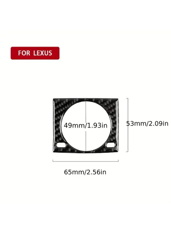 1pc Carbon Fiber Solid Color Luxury Car Clock Insert Cover Fit For Lexus IS250 200 350 2013 2014 2015 2016 2017 2018 2019 2020 Interior Decoration Accessory - Image 2