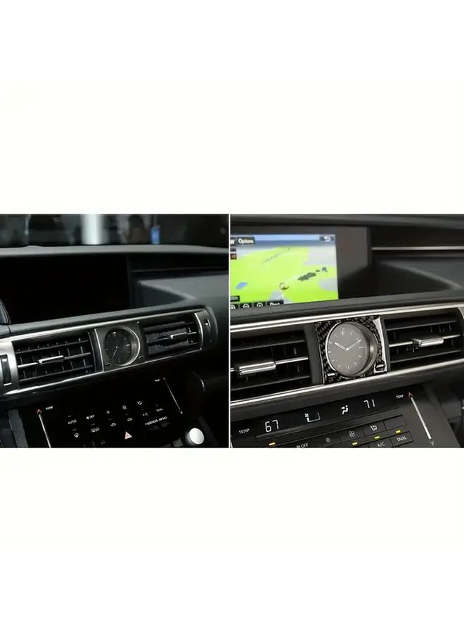 1pc Carbon Fiber Solid Color Luxury Car Clock Insert Cover Fit For Lexus IS250 200 350 2013 2014 2015 2016 2017 2018 2019 2020 Interior Decoration Accessory - Image 3