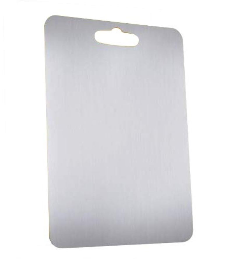 NURPI Stainless Steel Chopping Cutting Slicing mincing Serving Cut Board for Fruits Vegetables Meat Cheese Pizza breads Knead Dough for Chefs Kitchen Home. Antibacterial Surface - Image 3