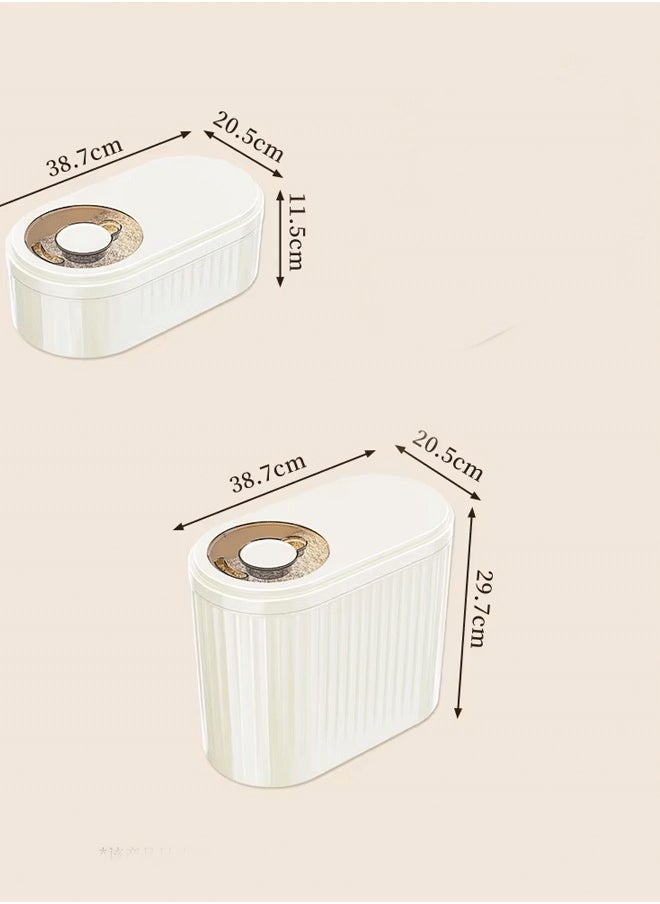 6/16KG Rice Container, Large Grain Container Storage with Lid Measuring Cylinder Moisture Proof Household Cereal Dispenser Bucket for Kitchen Soybean Corn