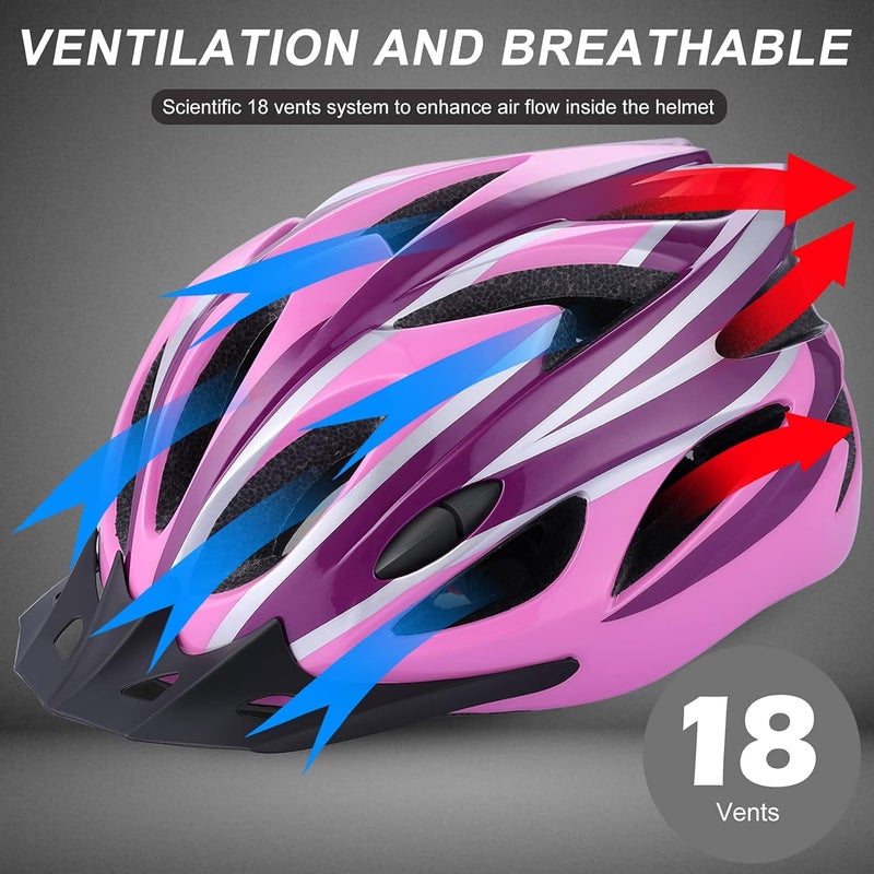 Zacro Adult Bike Helmet Lightweight for Men Women Comfort with Pads&Visor, Certified Bicycle Helmet for Adults Youth Mountain Road Biker - Image 4