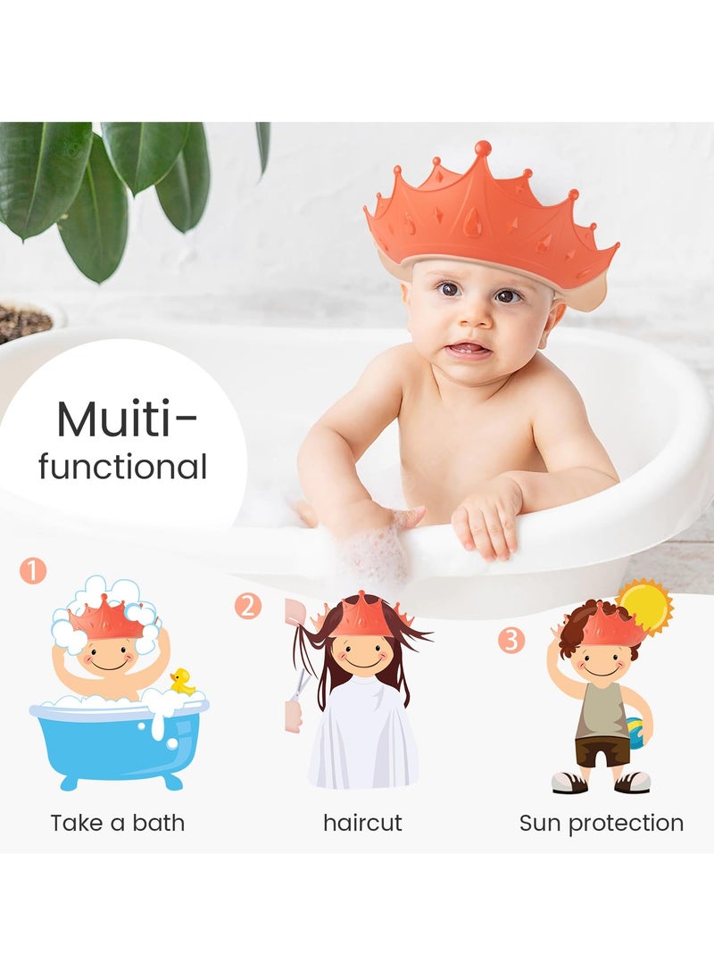 Bebiland 2 Pack Baby Shower Cap, Adjustable Kids Shampoo Shower Bath Hat, Protect Ear Eye Baby Hair Washing Aids for Baby Toddler Children Kids  - Image 5