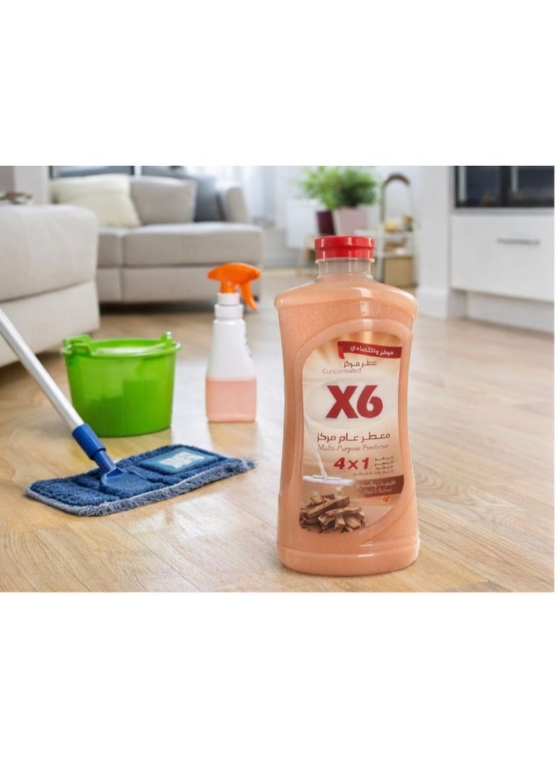 X6 Concentrated Multi-Purpose Freshener & Floor Cleaner – Oud & Saffron Scent Scent – 4-in-1 Action for Deep Cleaning, Disinfecting, and Long-Lasting Fragrance - Image 3
