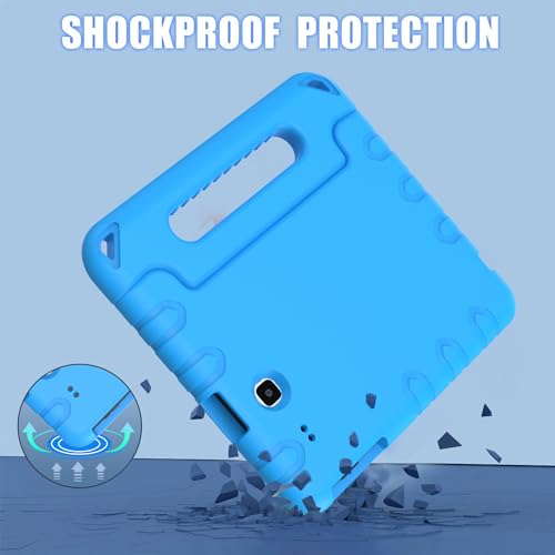 BMOUO Kids Case for Samsung Galaxy Tab E 9.6 - Shockproof Light Weight Convertible Handle Stand Protection Case for Samsung Galaxy Tab E/Tab E Nook 9.6 Inch Tablet (SM-T560/T561/T565/SM-T567V), Blue - Image 4