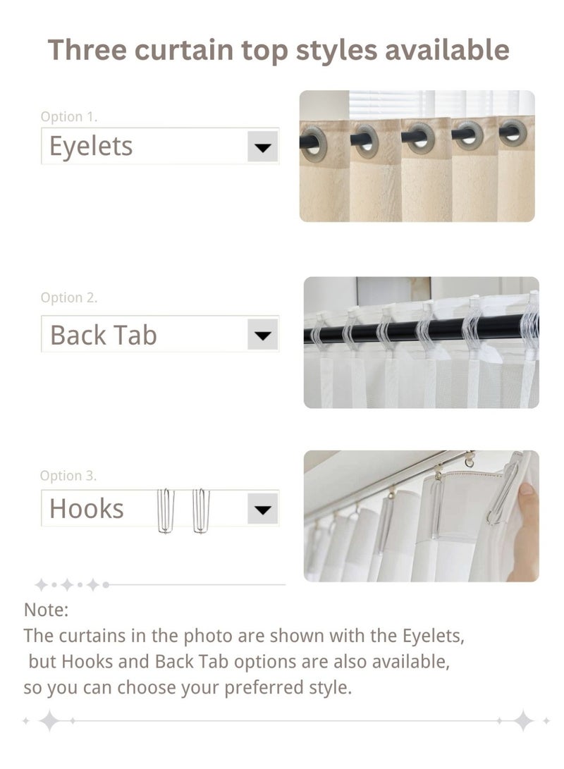 QBAID Semi-Transparent Window Drapes – Choose the Right Fit for Your Bedroom or Living Room - Image 5