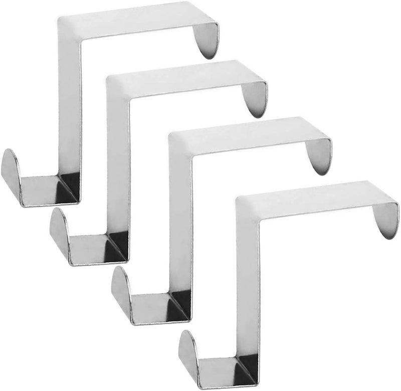 Delfino Bathroom Hook, Towels Over Door Hooks Over Door Hanger for Coat Stand, Towel, Clothes Coat Hooks for Bedroom, Clothes Hangers Helps for Tidy Rooms and Saves, 4PACK - Image 1