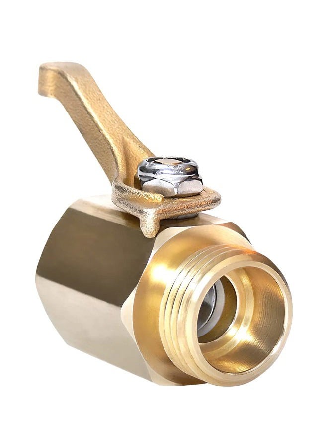 Underhill Garden Hose Shut Off Valve 3/4-Inch Hose Thread, Brass Hose Nozzle Connector, Attachment, Heavy-Duty Fittings, CV075H - Image 1