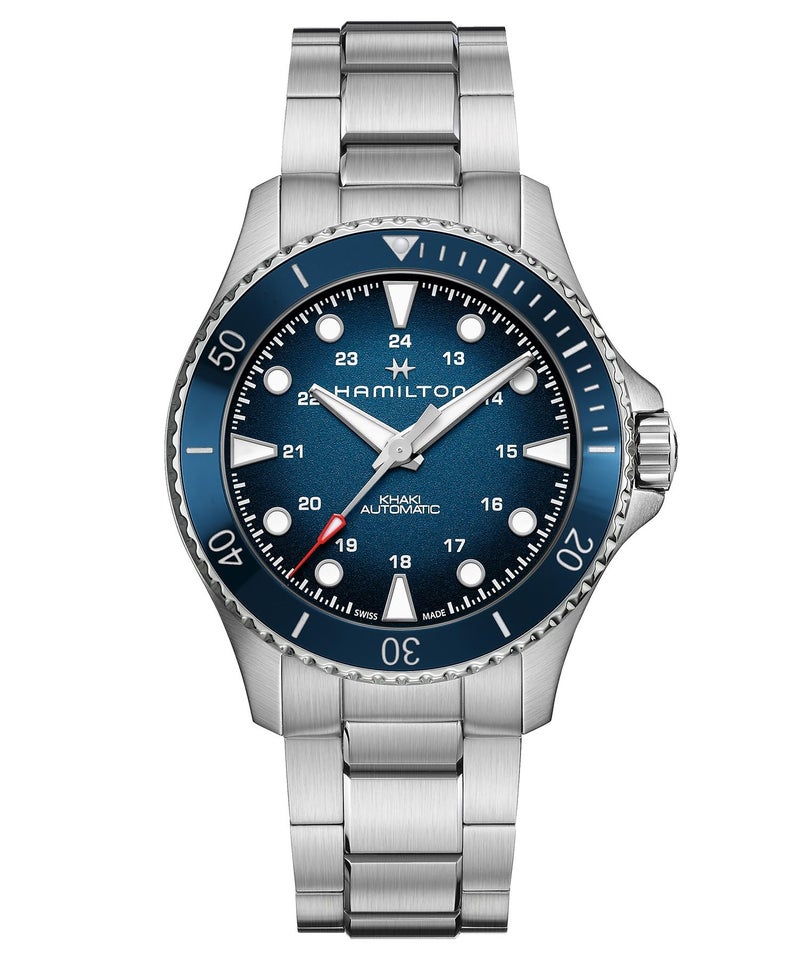 Hamilton Watch Khaki Navy Scuba Auto | Swiss Made | 43mm Stainless Steel Case | Blue Dial Analog Watch | Silver Stainless Steel Bracelet (Model: H82505140) - Image 4