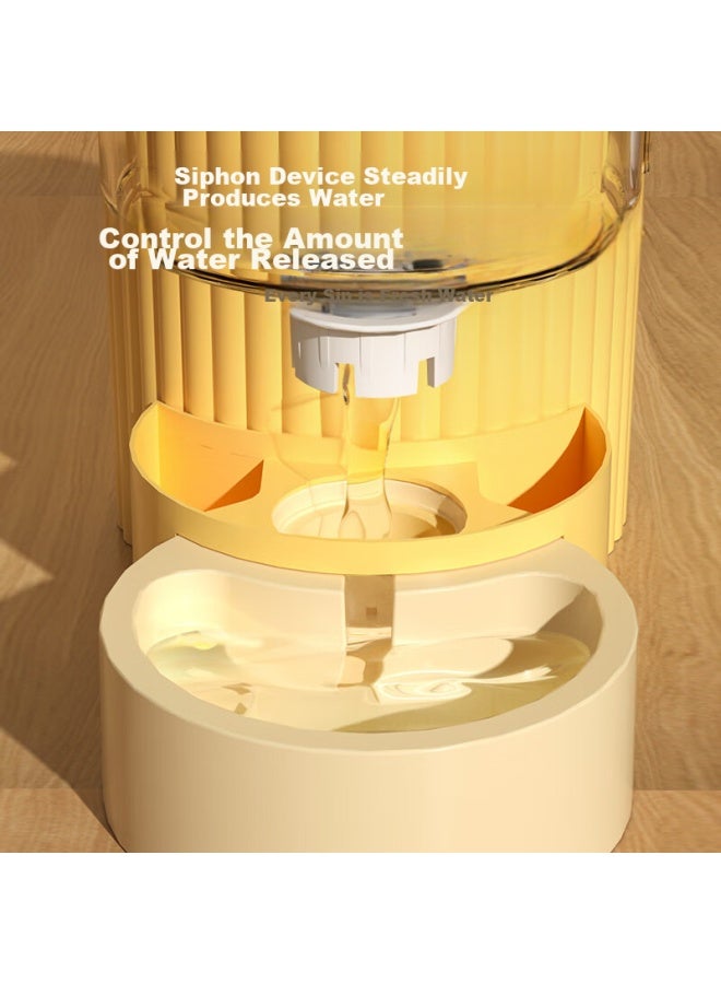 HelloJoy ojoy Cat And Dog Bowl, Pet Food Dish, Dual Bowl For Cats, Automatic Water Dispenser, Water Drinking Device, Feeding Supplies, Yellow - Image 5