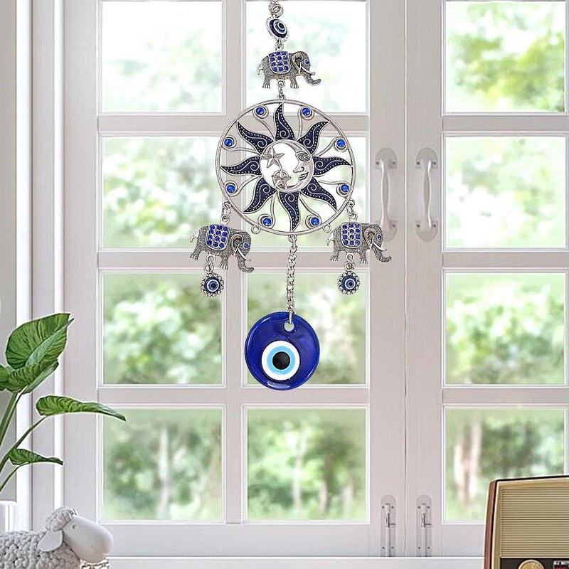 Dream Catcher - Charm Automotive Moon Star Wind Chime - زينة فنية جميلة لغرفة المعيشة أو النوم أو داخل السيارة أو غرفة الأطفال - Image 3