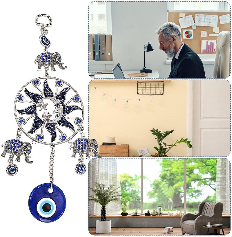 Dream Catcher - Charm Automotive Moon Star Wind Chime - زينة فنية جميلة لغرفة المعيشة أو النوم أو داخل السيارة أو غرفة الأطفال - Image 4