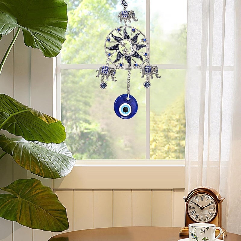 Dream Catcher - Charm Automotive Moon Star Wind Chime - زينة فنية جميلة لغرفة المعيشة أو النوم أو داخل السيارة أو غرفة الأطفال - Image 2